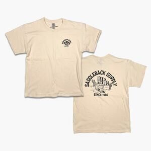 SADDLEBACK SUPPLY Desert Western Short-Sleeve Graphic T-Shirt (Natural | Size L)